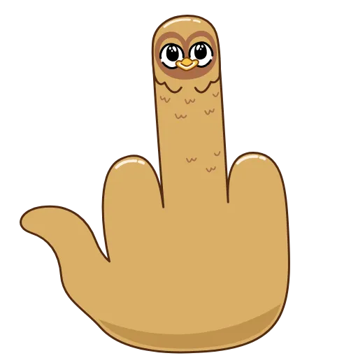 🖕 Эмодзи «Совёнок Валера» для Telegram