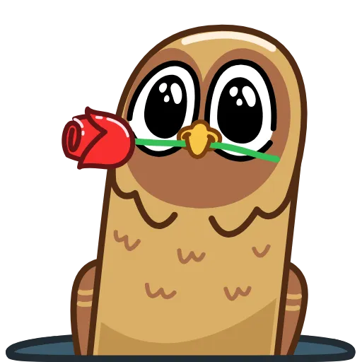 🌹 Эмодзи «Совёнок Валера» для Telegram