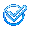 ✔️ Эмодзи «Синие буквы и иконки» для Telegram