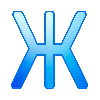 🔵 Эмодзи «Синие буквы и иконки» для Telegram