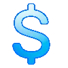 💰 Эмодзи «Синие буквы и иконки» для Telegram
