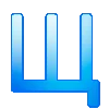 🔵 Эмодзи «Синие буквы и иконки» для Telegram