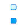 🔵 Эмодзи «Синие буквы и иконки» для Telegram