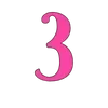 Стикер 3 Pink letters