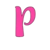 Стикер 6 Pink letters