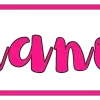 Стикер 54 Pink letters