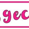 Стикер 53 Pink letters