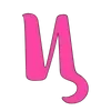 Стикер 9 Pink letters