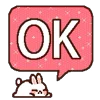 Стикер 3 Rabbit Emoji