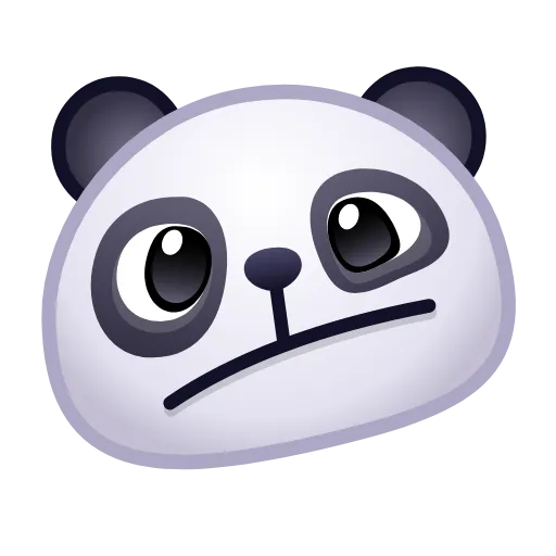 Стикер 9 🙈 Panda Emoji - эмоджи пандочки