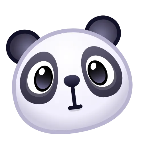 Стикер 6 🙈 Panda Emoji - эмоджи пандочки