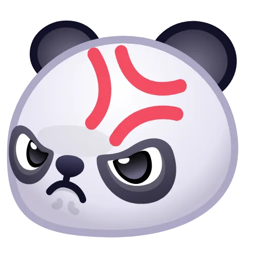 Стикер 10 🙈 Panda Emoji - эмоджи пандочки