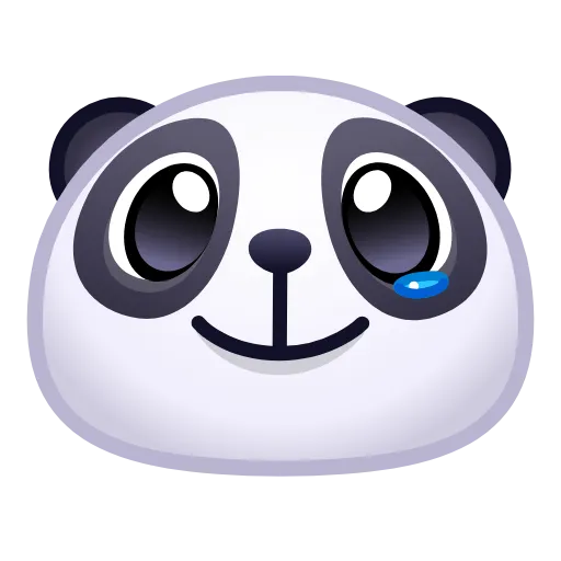 Стикер 4 🙈 Panda Emoji - эмоджи пандочки