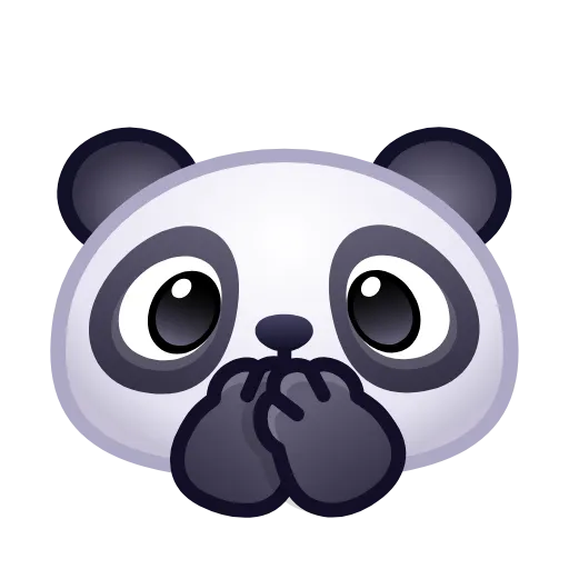 Стикер 17 🙈 Panda Emoji - эмоджи пандочки