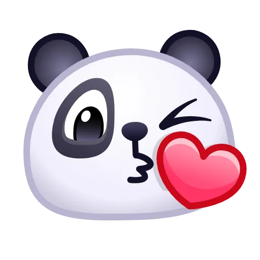 Стикер 8 🙈 Panda Emoji - эмоджи пандочки