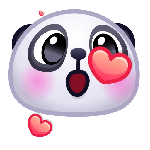 Стикер 7 🙈 Panda Emoji - эмоджи пандочки