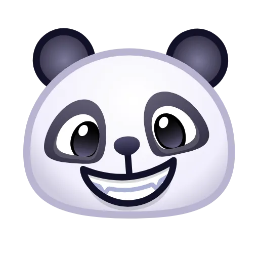 Стикер 15 🙈 Panda Emoji - эмоджи пандочки