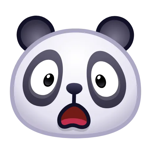 Стикер 12 🙈 Panda Emoji - эмоджи пандочки