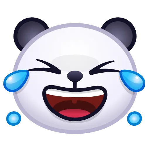 Стикер 3 🙈 Panda Emoji - эмоджи пандочки