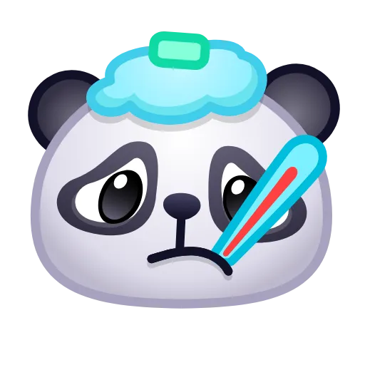Стикер 16 🙈 Panda Emoji - эмоджи пандочки