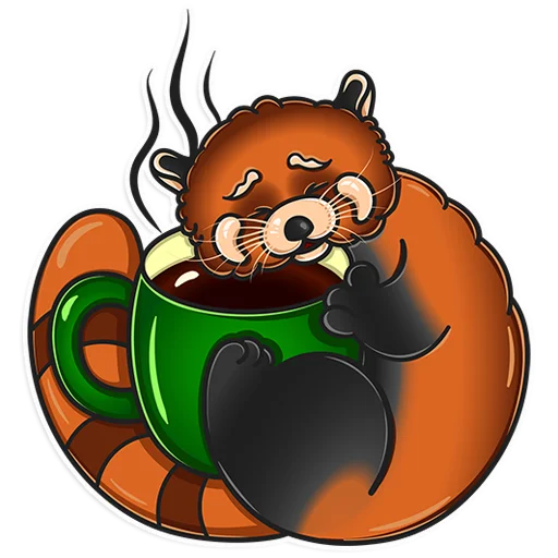 ☕️ Стикер «Процесс создания стикеров Реджи» для Telegram