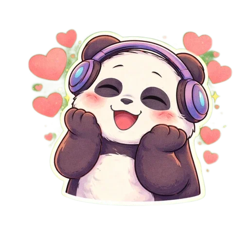 🥰 Стикер «Pandas Life» для Telegram