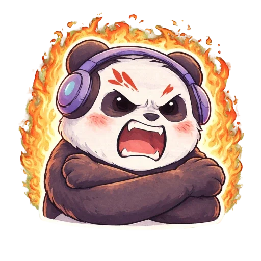 😡 Стикер «Pandas Life» для Telegram