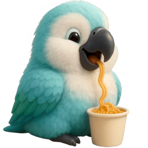 🍝 Стикер «Попугай Сан» для Telegram