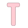 😘 Эмодзи «Буквы в пастельных цветах» для Telegram