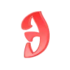Стикер 41 Славянский Алый