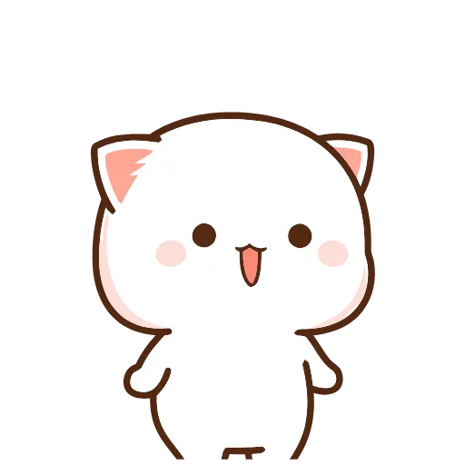 Стикер 46 Peach Cat