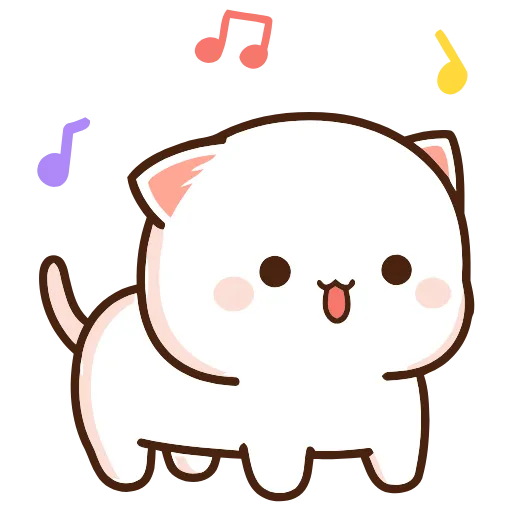 Стикер 7 Peach Cat