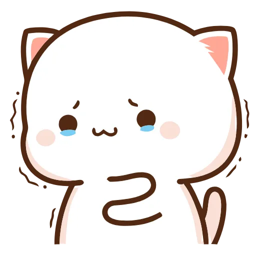 Стикер 5 Peach Cat