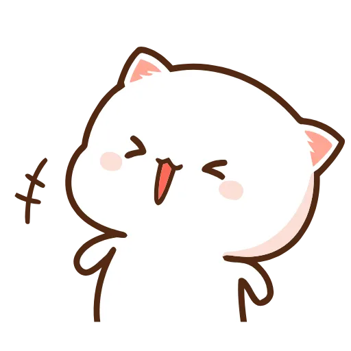 Стикер 6 Peach Cat