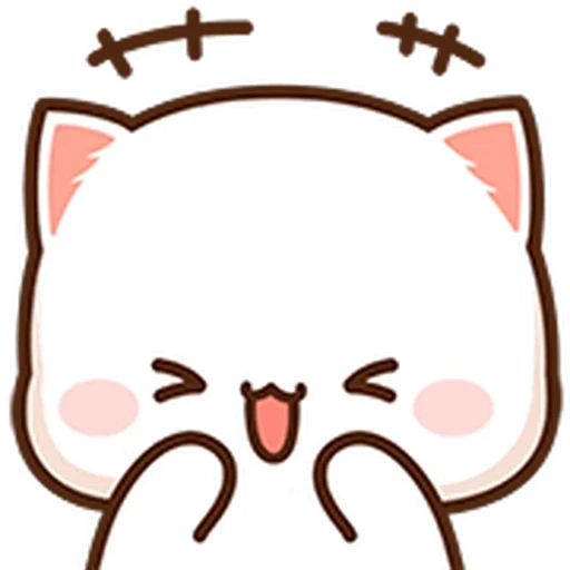 😆 Стикер «Peach Cat Mini Emojis» для Telegram