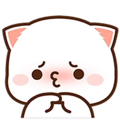 😚 Стикер «Peach Cat Mini Emojis» для Telegram