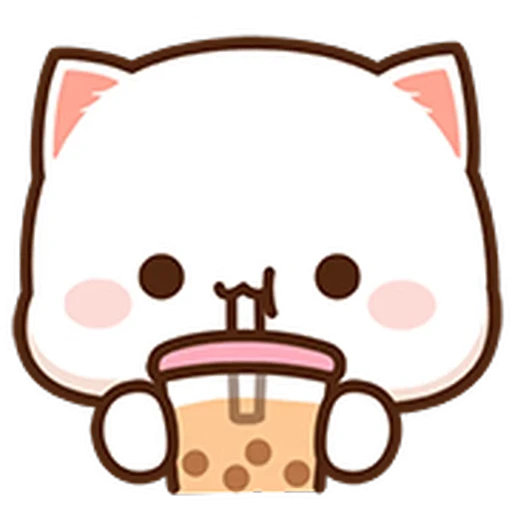 🧋 Стикер «Peach Cat Mini Emojis» для Telegram