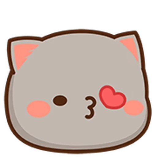😘 Стикер «Peach Cat Mini Emojis» для Telegram