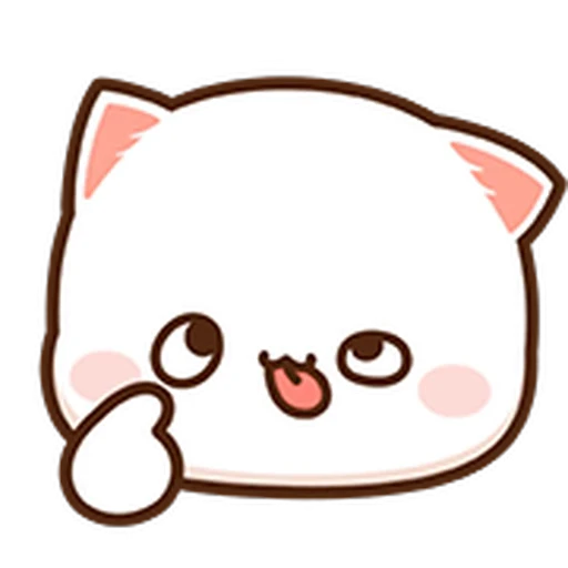 🤪 Стикер «Peach Cat Mini Emojis» для Telegram