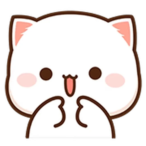 ❤️ Стикер «Peach Cat Mini Emojis» для Telegram