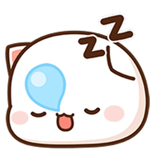 😴 Стикер «Peach Cat Mini Emojis» для Telegram