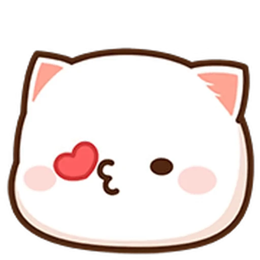 😘 Стикер «Peach Cat Mini Emojis» для Telegram