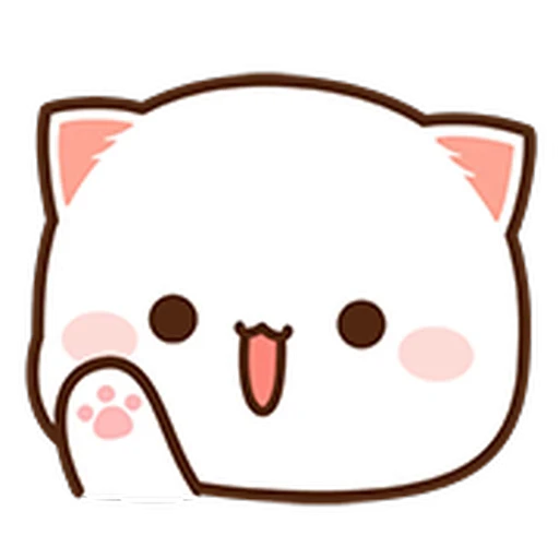 Стикерпак Peach Cat Mini Emojis для Telegram