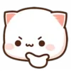 Стикер 34 Peach Cat Emoji