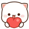 Стикер 9 Peach Cat Emoji