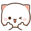 Стикер 22 Peach Cat Emoji