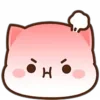 Стикер 16 Peach Cat Emoji