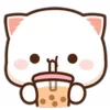 Стикер 6 Peach Cat Emoji