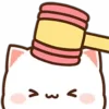 Стикер 26 Peach Cat Emoji