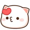 Стикер 3 Peach Cat Emoji